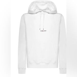Saint Laurent White Hoodie Sweater